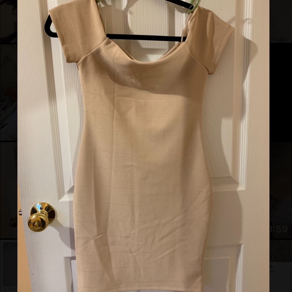Off The Shoulder Knitted Dress with Back Zipper